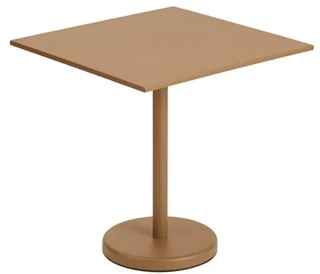 Muuto Linear Steel Café Gartentisch Gebranntes Orange 70 X 70 cm