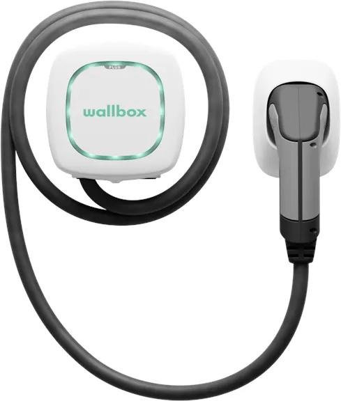 Wallbox Pulsar Plus Ladestation mit Wi-Fi, 22 kW, 7 Meter, Typ 2, Weiss