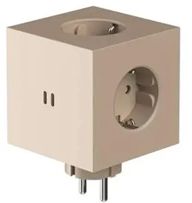 Avolt Square 2 Wandsteckdose Beige