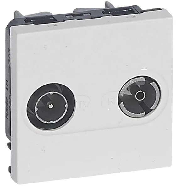 Legrand TV-R-Steckdose Stecker/Buchse 9,52MM Weiss